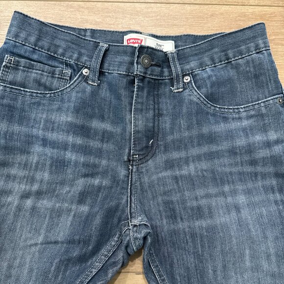 Levis 511 Slim Straight Leg Jeans Womens 16 Blue Dark Wash Mid Rise Zip 28 X 28 - Picture 11 of 14